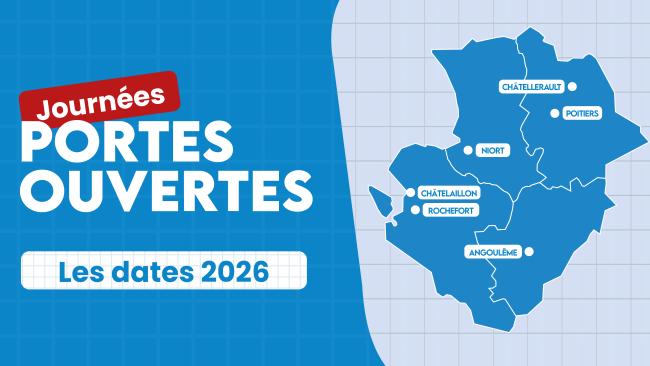 Journées Portes Ouvertes du Pôle Formation Poitou-Charentes en Vienne, Deux-Sèvres, Charente et Charente Maritime en 2026